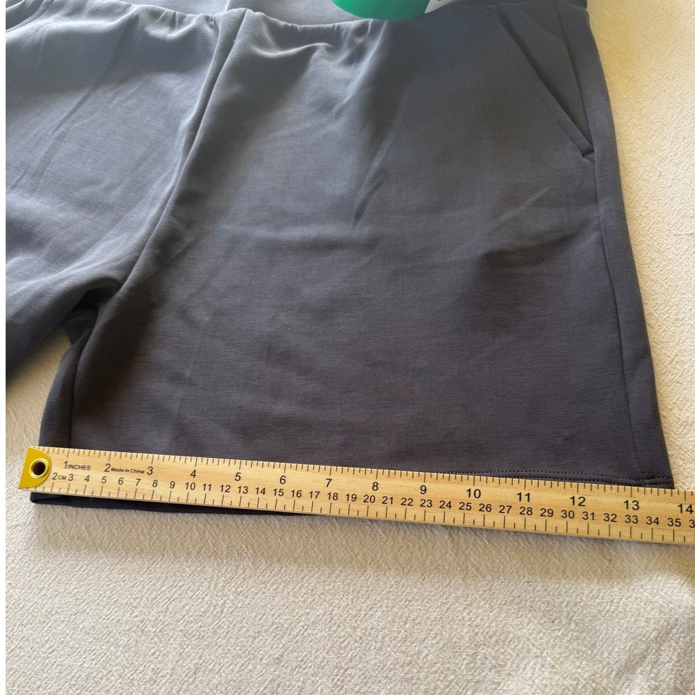 NWT Lazypants Shorts Womens S Gray Lounge Casual Elastic Waist Pockets Relaxed - Picture 6 of 11